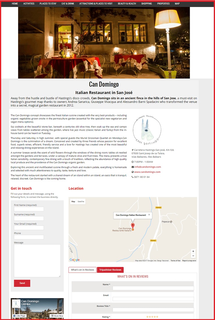 Sales Page Example when Advertise with us What's on in Bucharest.com