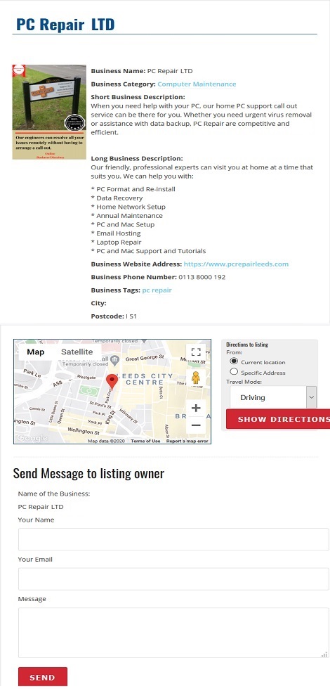 Business Listing - Example